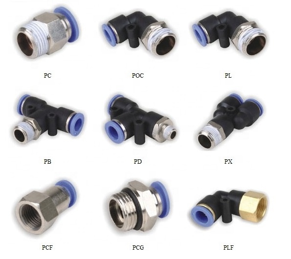 PY metric O.D 6mm 8mm 10mm 12mm 16mm inch size union Y pipe fitting plastic tube hose connector