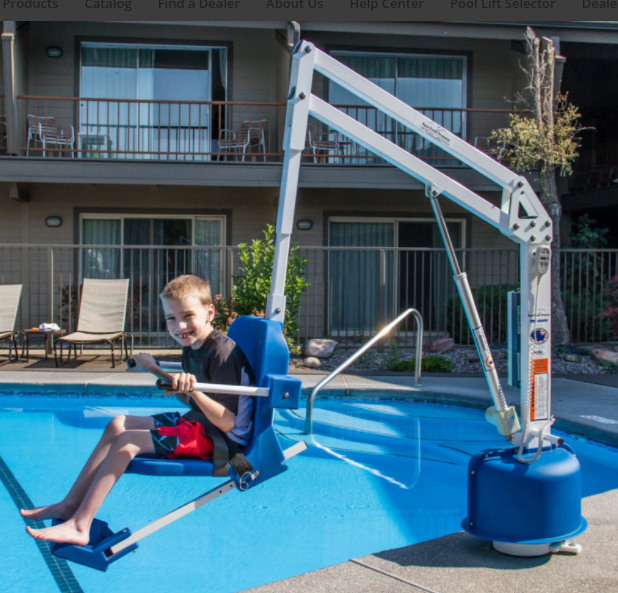 Swimming pool lift works in water Stainless Steel Pool Lift for home pool use