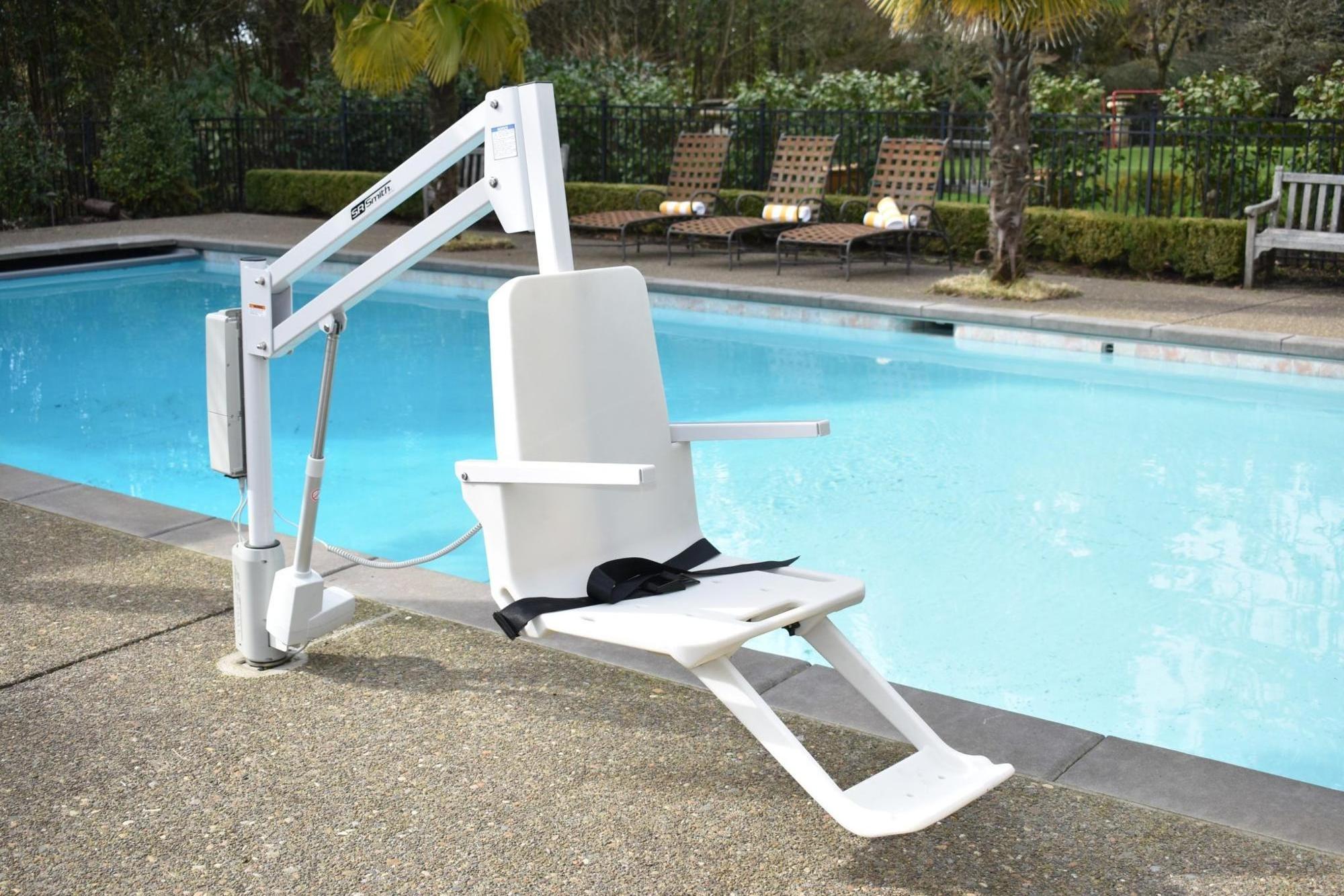 Swimming pool lift works in water Stainless Steel Pool Lift for home pool use