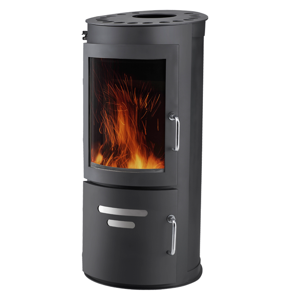 Double-door Barrel Wood-burning Stoves Wood Fire Heaters Fireplace for Home Use