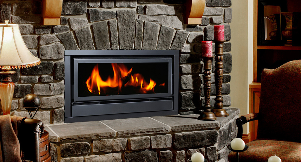 Wall Inserted Landscape heater stoves wood burning Fireplace Room Insert Wood Stove Fires Heater for Home Use