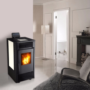 Modern Freestanding wood pellet stove LOLA with ceramic side boards Home Indoor Heating-Equipment Heater