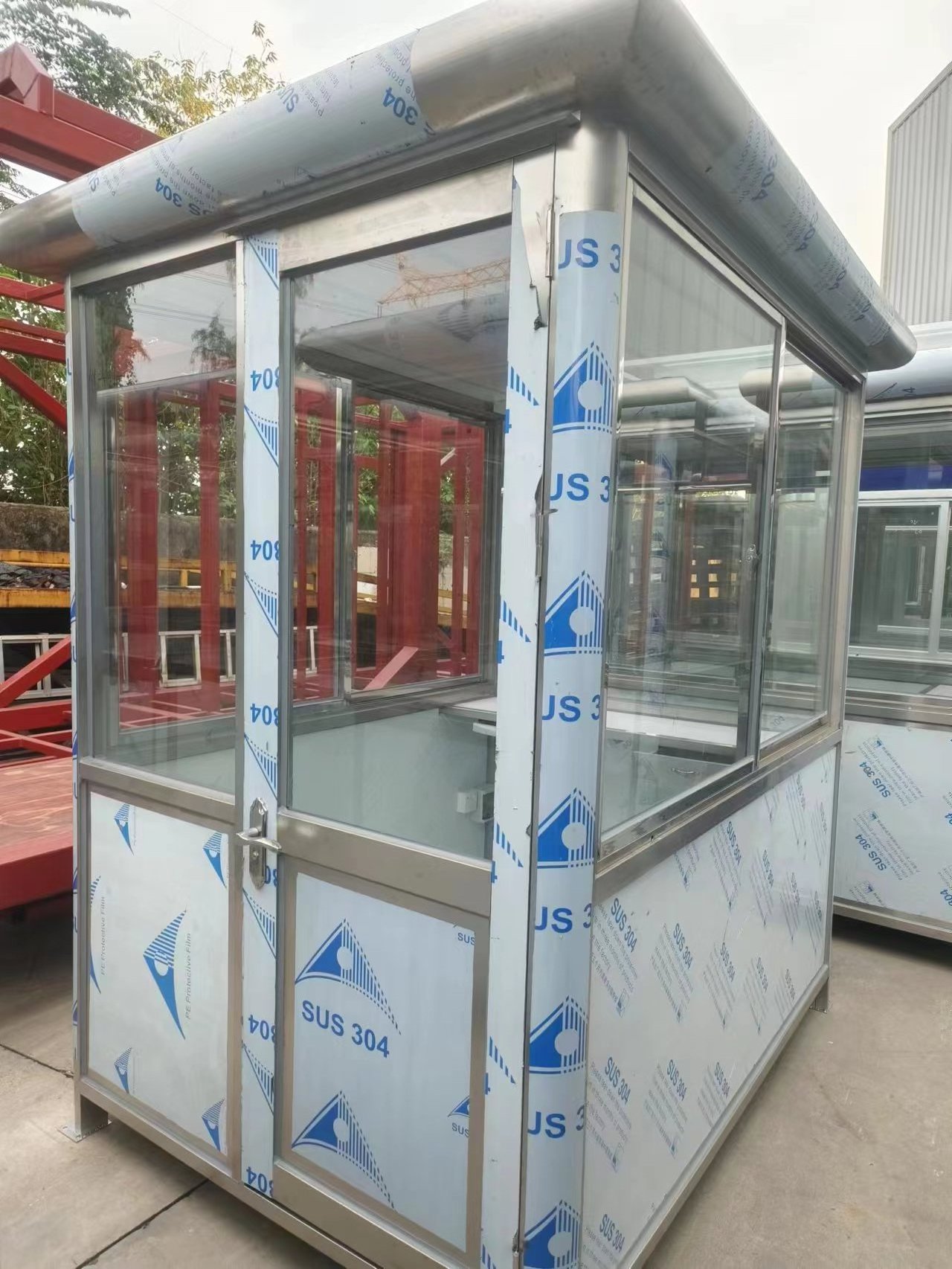 Durable Security Booth  Stainless Steel Guard house For Residential Area