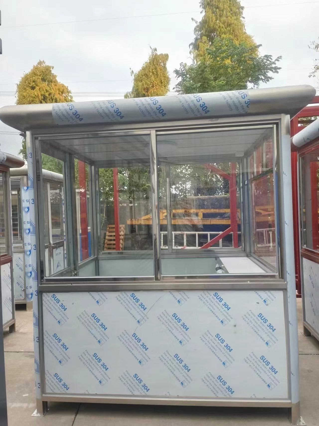 Durable Security Booth  Stainless Steel Guard house For Residential Area