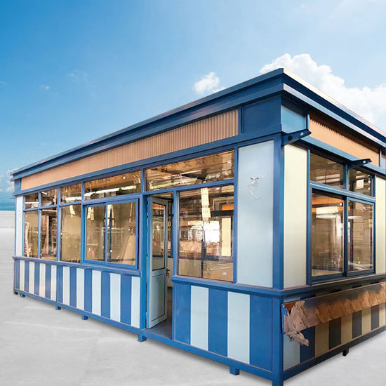 New Design Customized Steel Frame Prefabricated Ticket Booth for Amusement Park