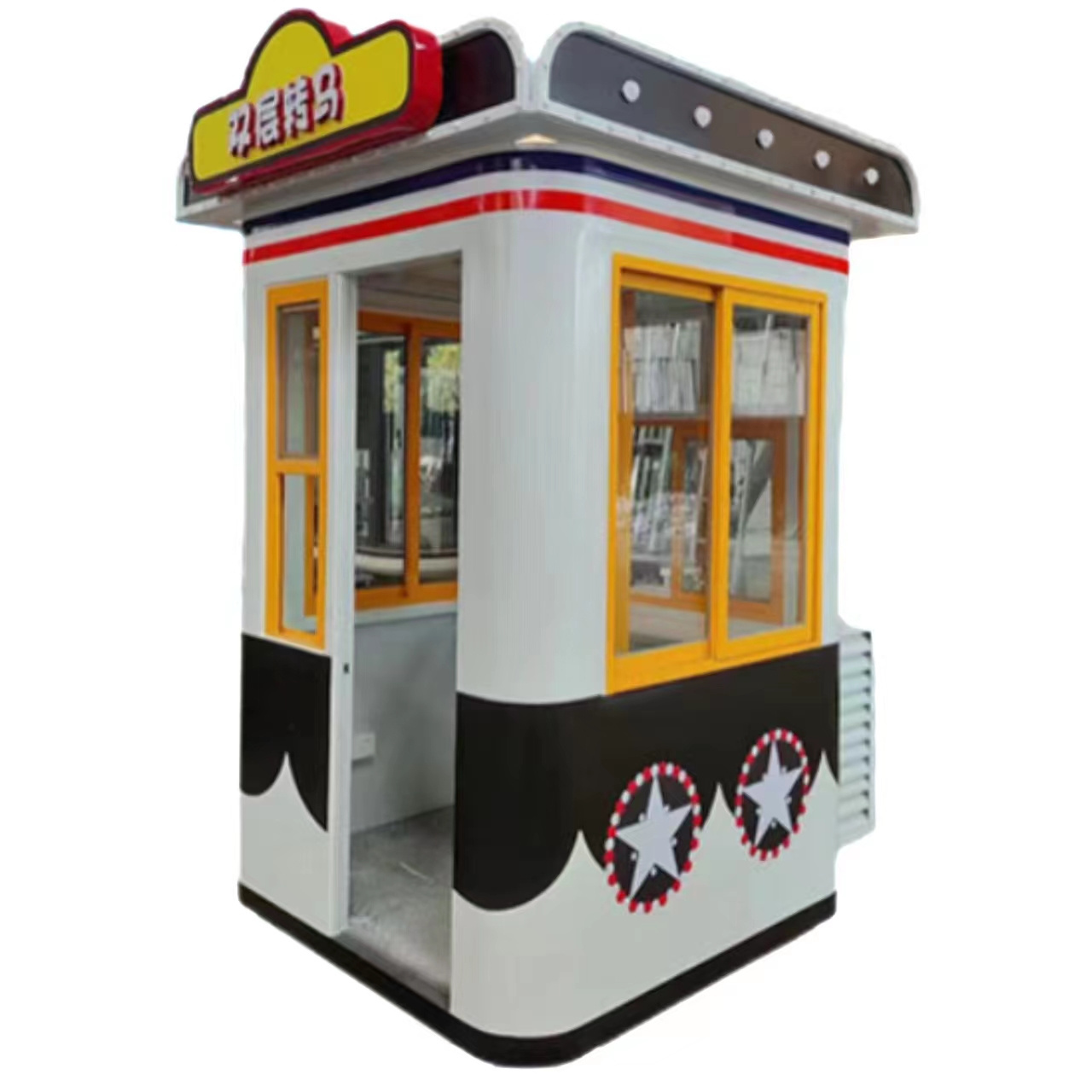 New Design Customized Steel Frame Prefabricated Ticket Booth for Amusement Park