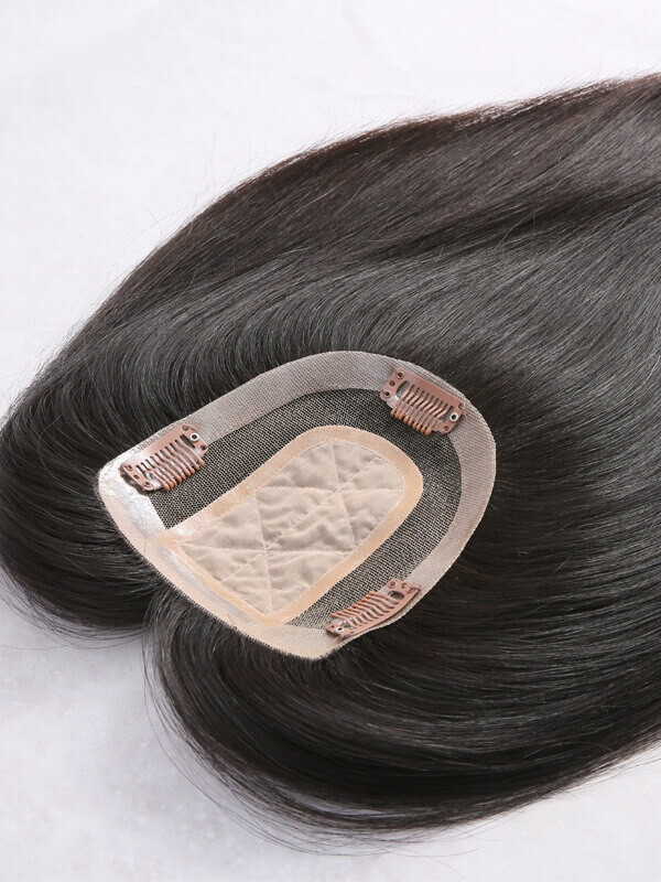 12a Grade cuticle aligned virgin brazilian human hair toppers human hair Mono Clip Human Hair Topper Hairpiece