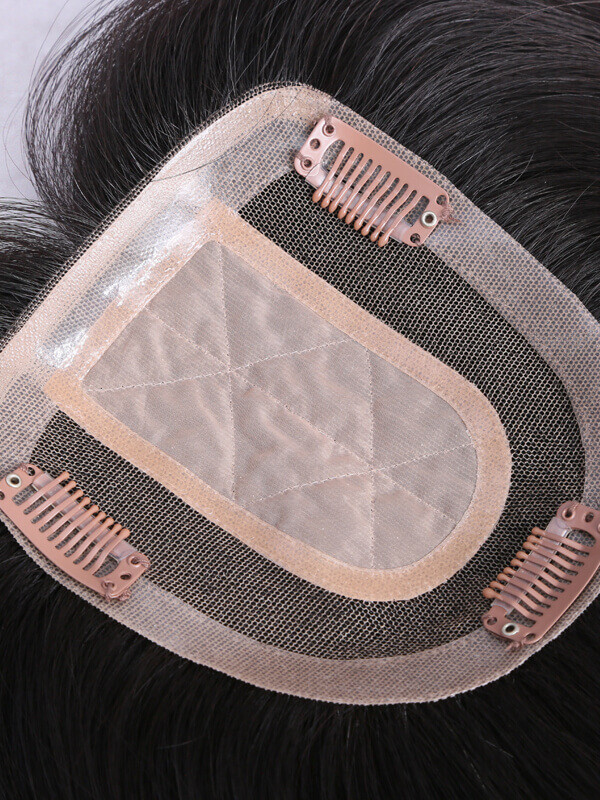 12a Grade cuticle aligned virgin brazilian human hair toppers human hair Mono Clip Human Hair Topper Hairpiece