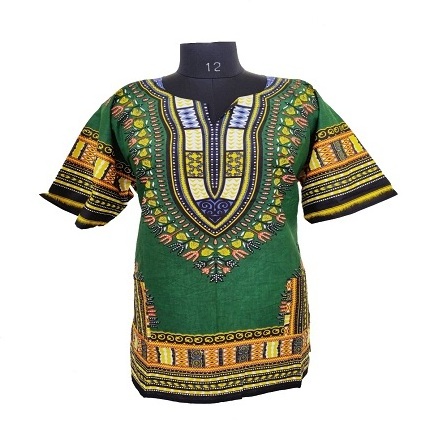 Hot Selling African Clothing Long Sleeve Button Up Men's African Print Dashiki Shirt