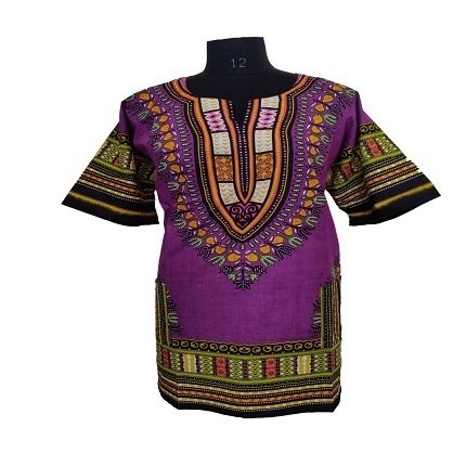 Hot Selling African Clothing Long Sleeve Button Up Men's African Print Dashiki Shirt