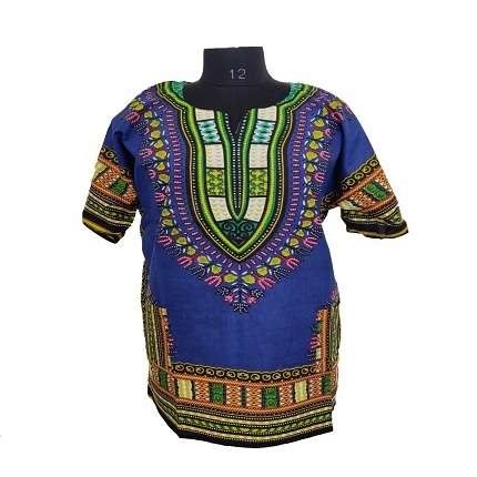 Hot Selling African Clothing Long Sleeve Button Up Men's African Print Dashiki Shirt