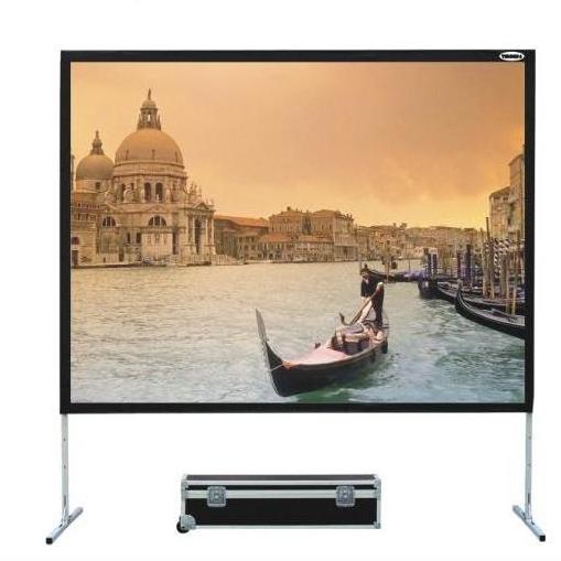 Factory 150 inch soft sliver material fabric projection screen for meeting or move theater fast folding screen