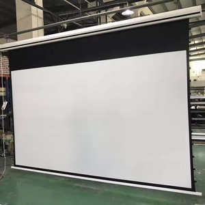 Cheap Home Use 84-150Inch PVC White Fabric Electronic Motorized Tab-tension Projection Screen