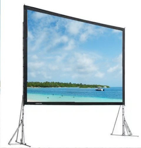 Factory 150 inch soft sliver material fabric projection screen for meeting or move theater fast folding screen