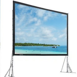 Factory 150 inch soft sliver material fabric projection screen for meeting or move theater fast folding screen