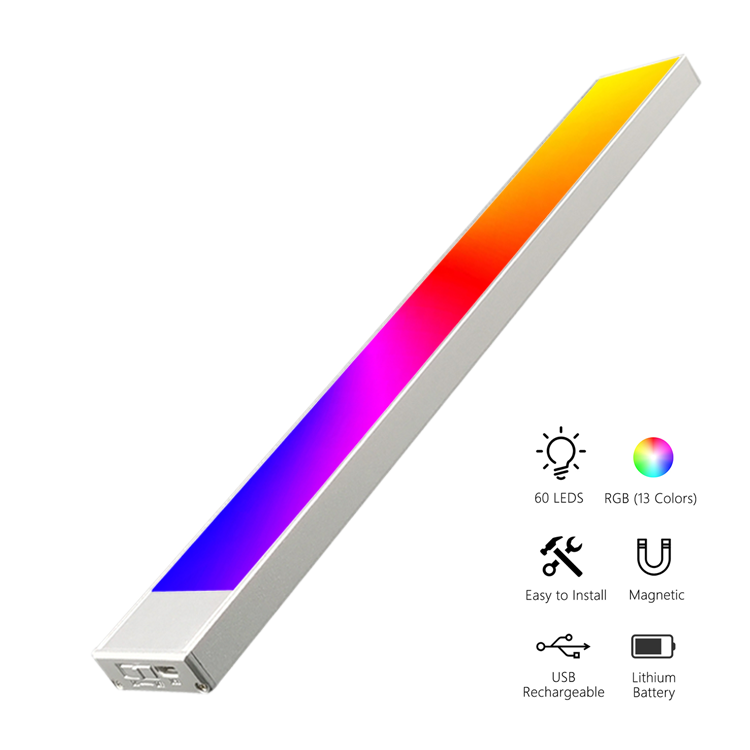 Indoor RGB Battery Operated Led Rgb Dimmable Wardrobe Closet Rod Drawer Modern Under Cabinet Lights