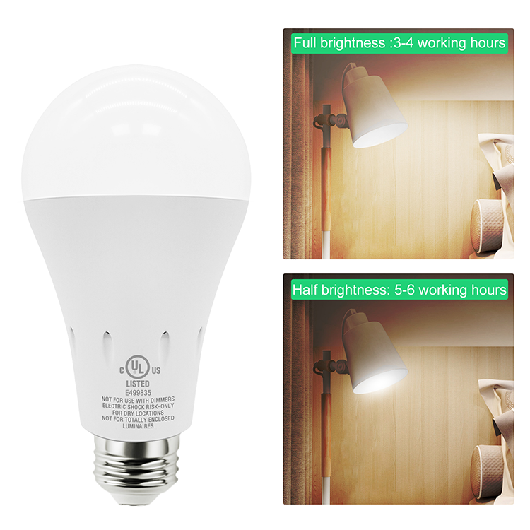 Emergency Light Rechargeable LED Bulb Stay Lights Up When Power Failure LED Lamps for Home Camping Tent