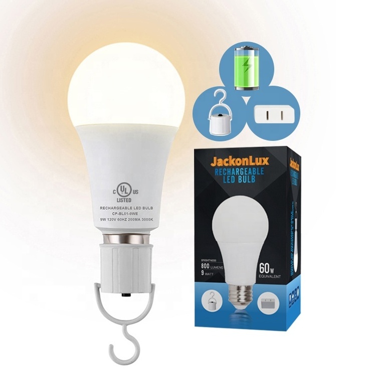 Hot Sale Rechargeable Emergency LED Bulb with Battery Backup Work as Flashlight Torch Light 9W 850LM