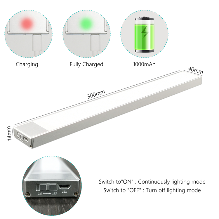 Magnetic Display Kitchen Light RGB Led Closet Cabinet Lighting With Rechargeable Batteries For Bookcase LED Cabinet Light