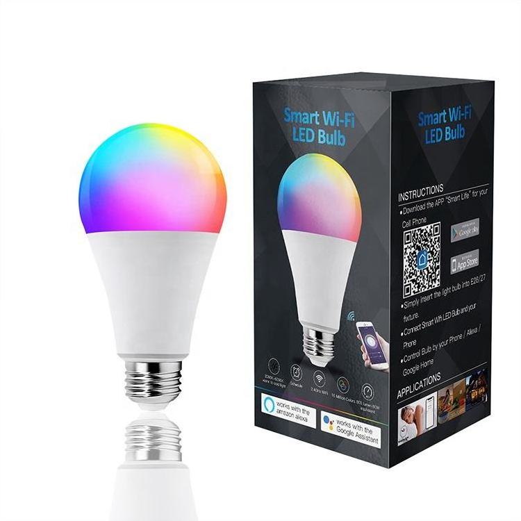 Hot Sale Popular Alexa and Google WiFi Led Bulb 9W 10W RGB Smart LED Light Bulbs