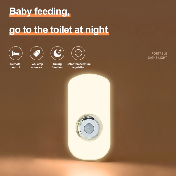 Dimmable Bedside Lamp Rechargeable Nursery Lamp Warm White Baby Sleeping Night Lamp