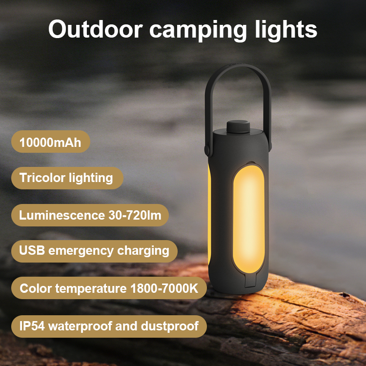 Foldable Rechargeable Tent Lamp Stepless Dimming Hanging Outdoor Camping Lights with SOS