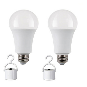 E27 Battery Emergency  Bulb Lamp Warm White 9w  Rechargeable  Led Bulbs With Hook