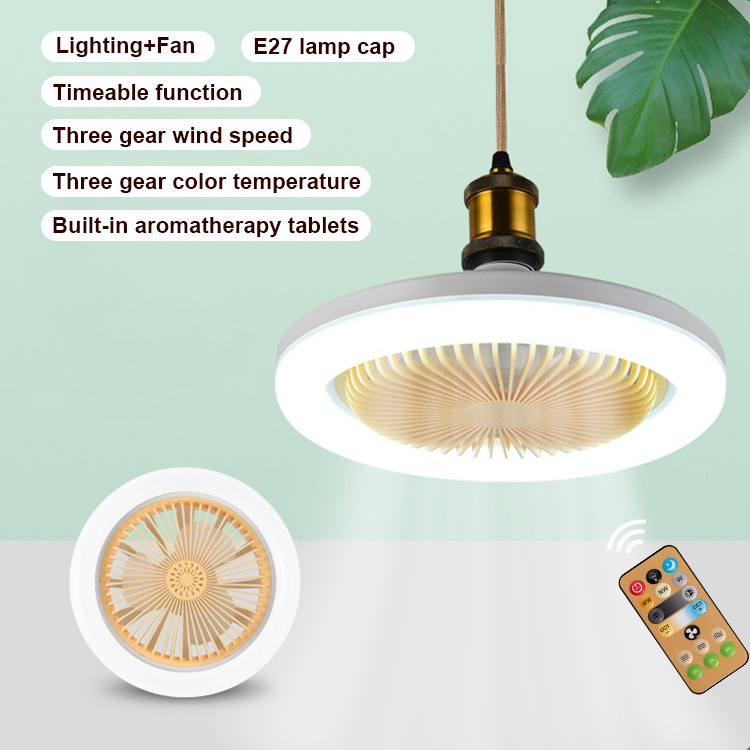 Remote Control Led Bladeless Ceiling Light Modern Ceiling Fan With Light Dimming Ceiling Lamp