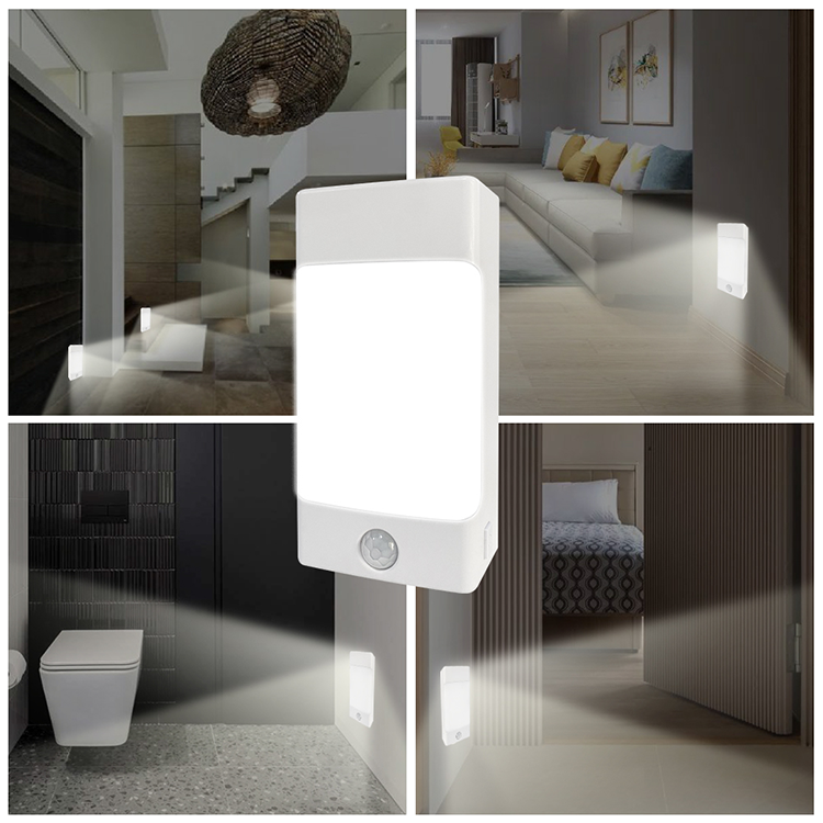 Daylight Rechargeable Night Light with Dusk to Dawn Sensor  LED Closet Light for Wall Stairs Cabinet Hallway