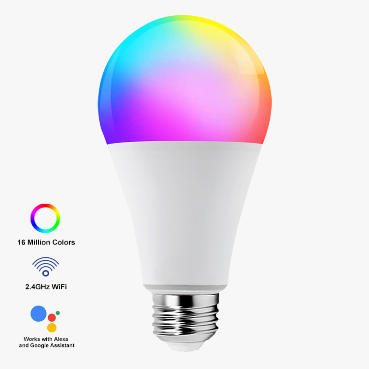 RGB Colors Changeable Dimmable Phone Control LED Intelligent Lamp 9W LED Smart WiFi Bulb Light With Timer