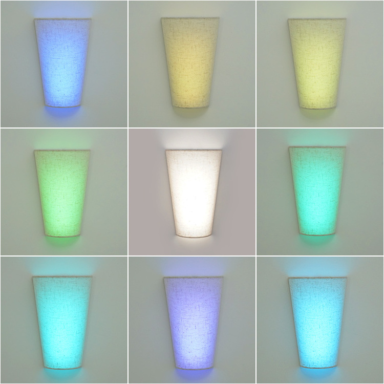 Rechargeable LED RGB Wall Sconce Lighting Dimmable Wall Lamp Fixtures For Home