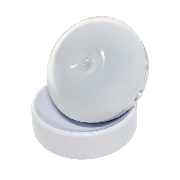 Motion Sensor Round Room Lamp 360 Degree Rotatory Magnetic Adhesive Tape Mounting LED Night Light