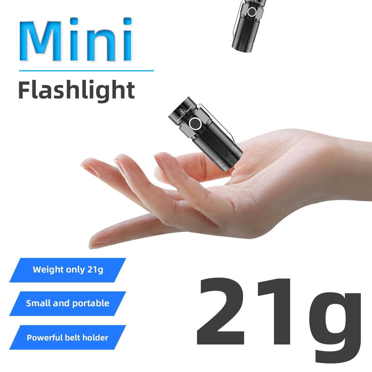 Mini power display pen holder waterproof rechargeable usb led tactical torch Work light lantern outdoor flashlights