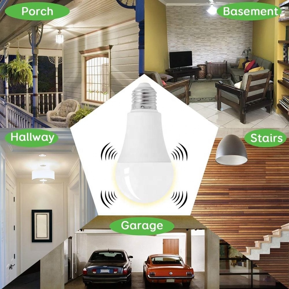 High Brightness Motion Sensor LED  Bulb 8W 800LM Security Light Outdoor/Indoor