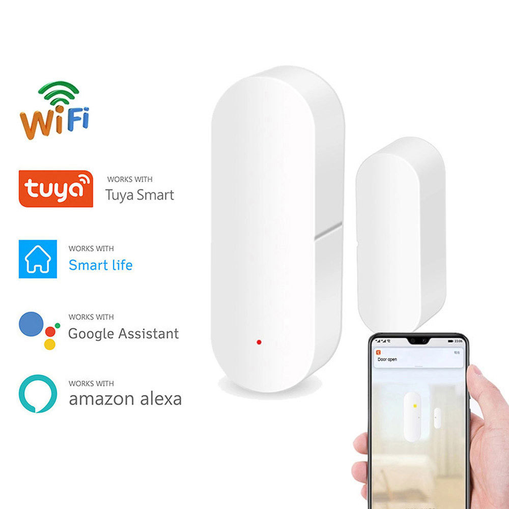 Shenzhen Factory Tuya WiFi Home Smart Alarm Door Sensor Door Open/Closed Detector with App Notification  PST-WD002