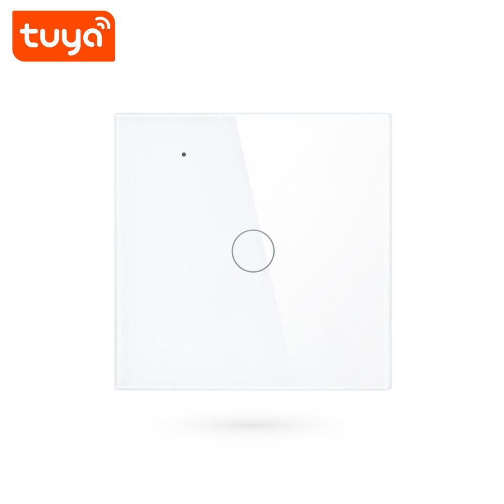 Factory Price EU Light Wall Touch Screen Switch 1CH WIFI Tuya Smart Touch Switch 1 Gang Switch for Home Lamps PST-WT-E1