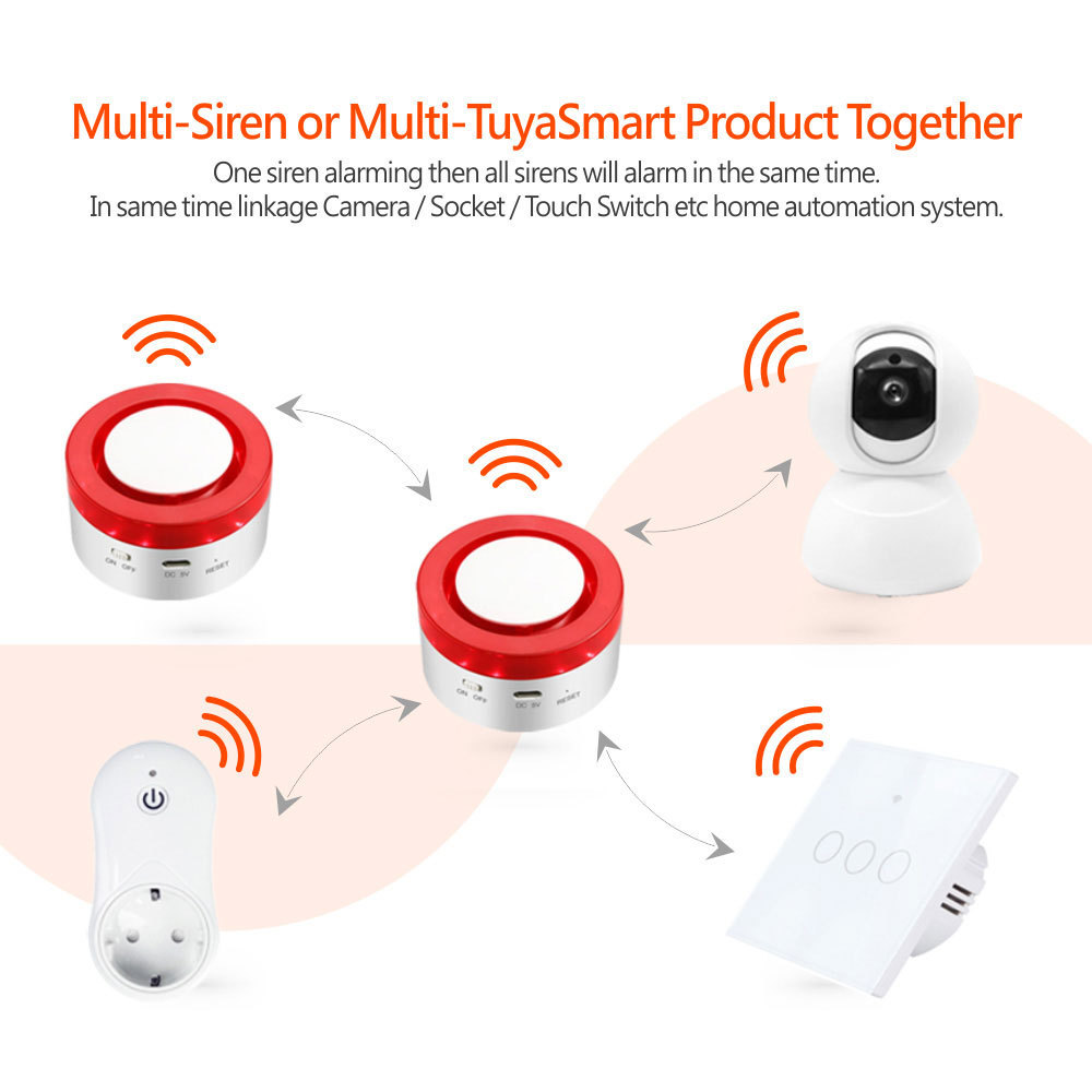 Wholesale Tuya Smart pir motion detector door sensor alarm120dB siren smart home security alarm system devices PST-H1