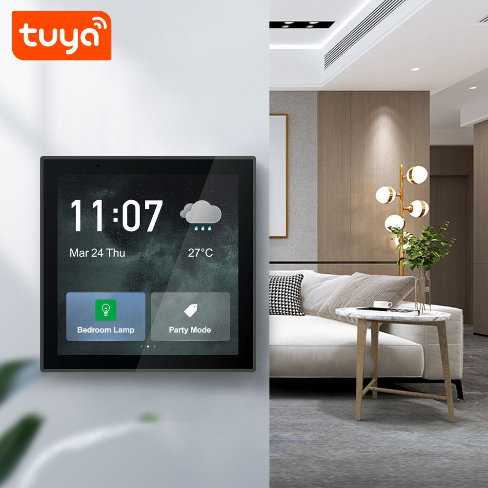 New Trending Tuya Smart WiFi 4'' In-Wall LCD Touch Screen Central Home Multi Functional Home Control Panel PST-T6E