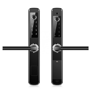 New Tuya Smart Wifi Double Side Waterproof Biometric Fingerprint Digital Door Lock for Glass Sliding or Wooden PST-F2-22