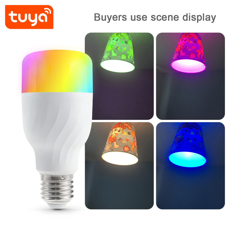 New Voice Control 600lm Tuya Smart WiFi RGBW LED Bulb with APP control PST-JL02