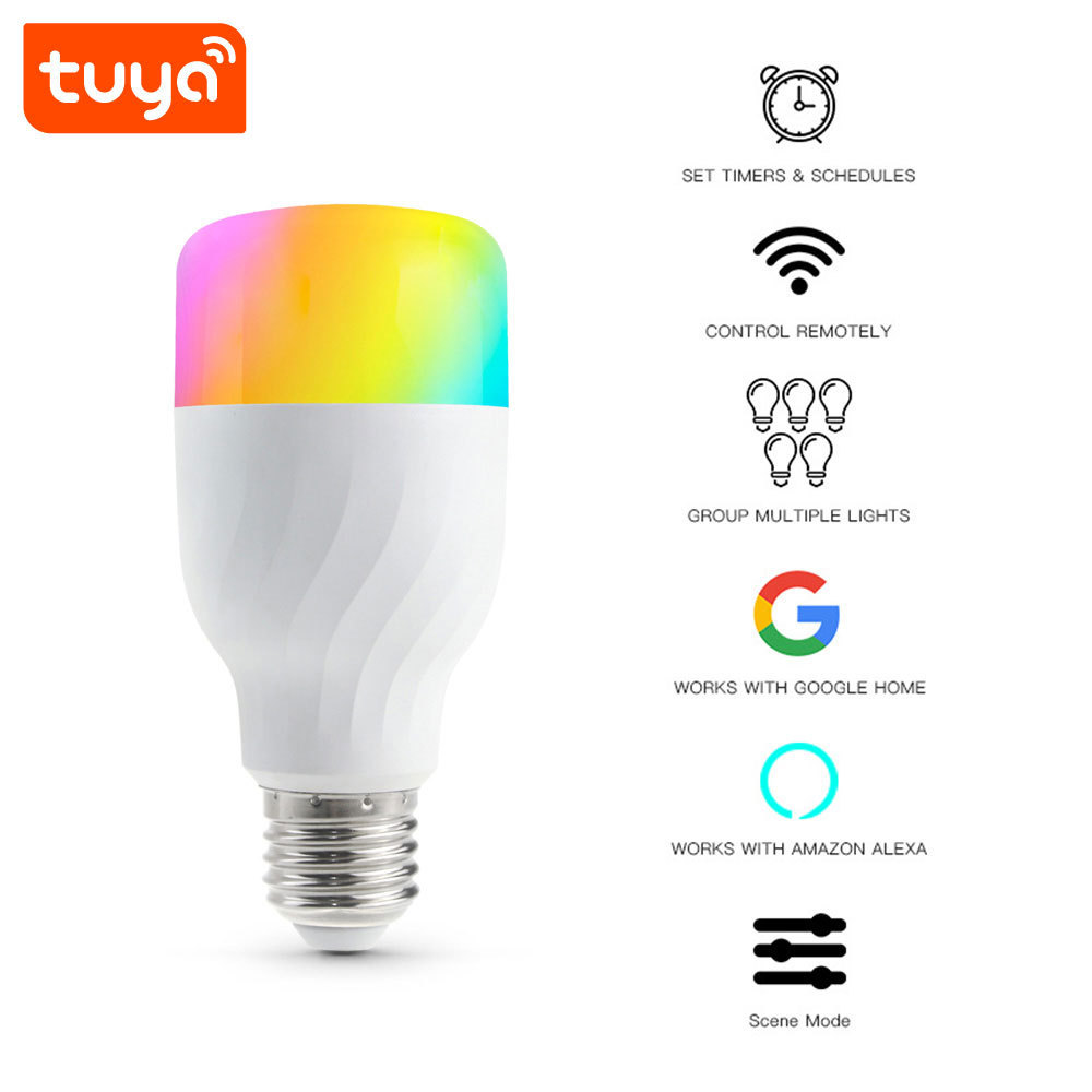 New Voice Control 600lm Tuya Smart WiFi RGBW LED Bulb with APP control PST-JL02