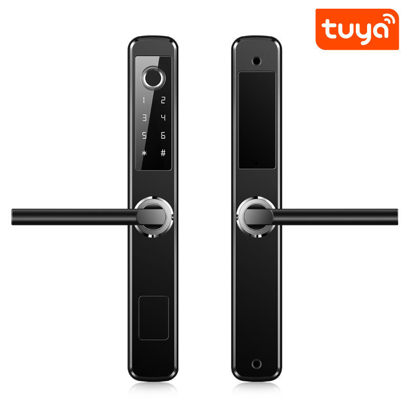 Tuya Smart WiFi Single Side Fingerprint Password Mobile Phone Control Waterproof Door Lock PST-F2-21