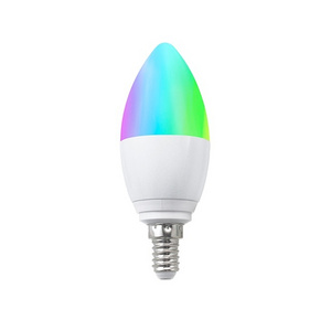 New Arrival Tuya Smart WiFi RGBCW Candle Light  LED Bulb with Voice Control PST-JL06