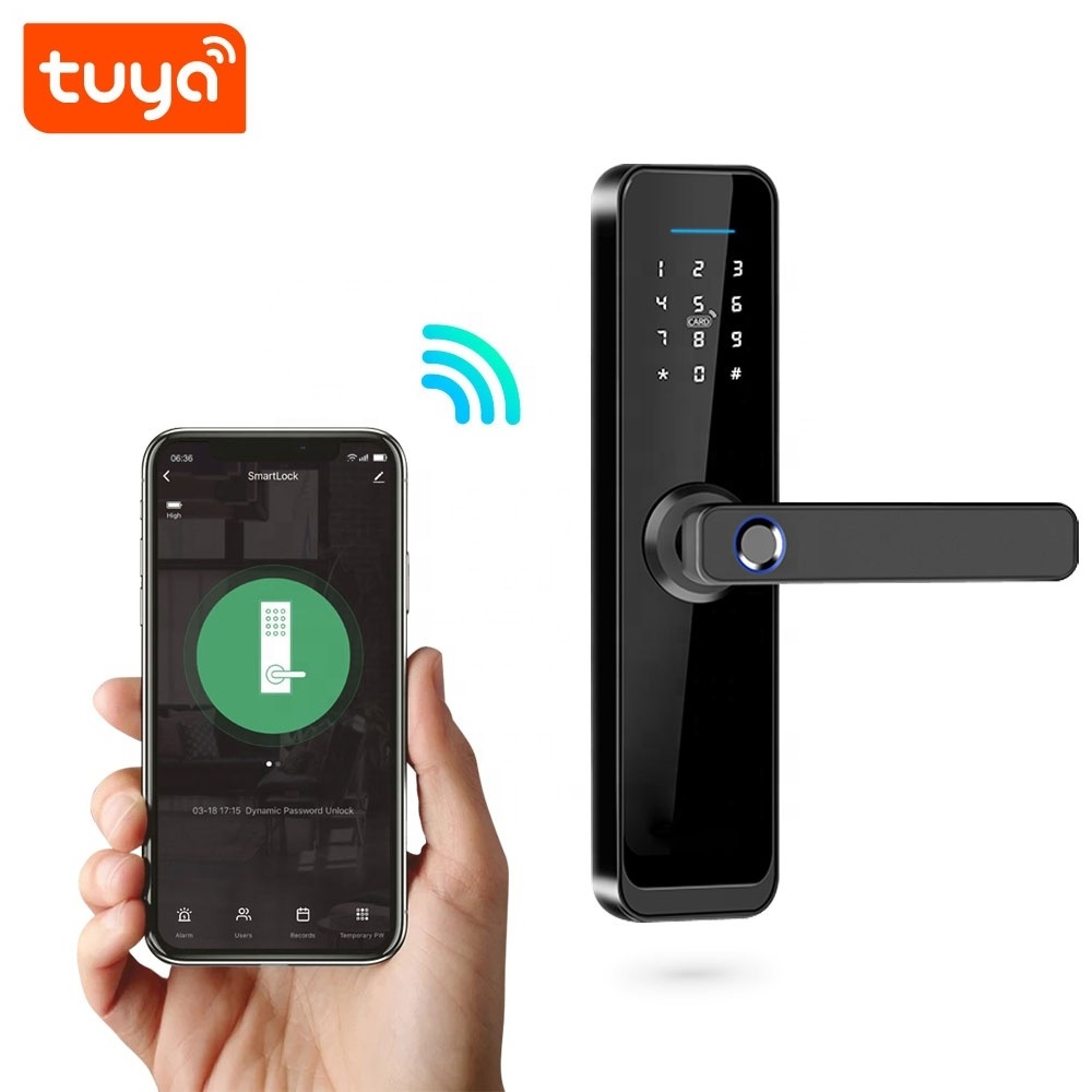 2023 Economic Tuya Smart WiFi APP Remote Control Fingerprint Door Lock PST-X2