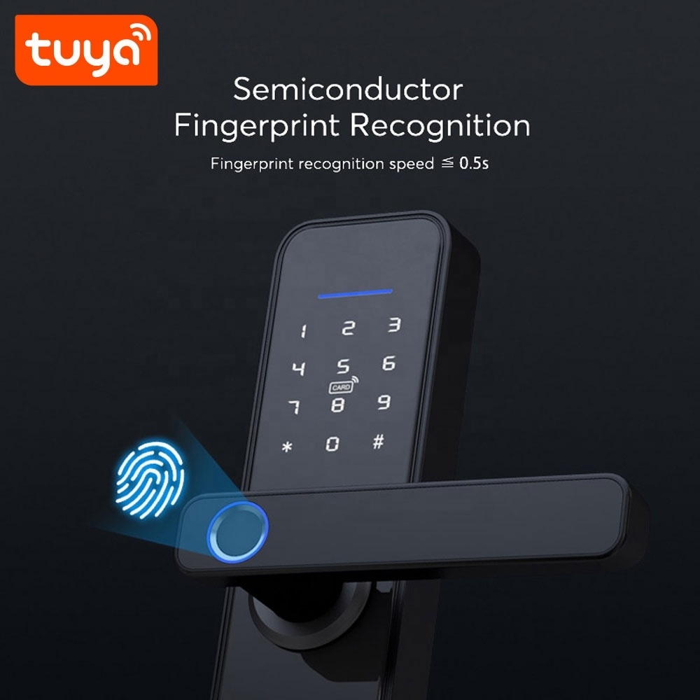 2023 Economic Tuya Smart WiFi APP Remote Control Fingerprint Door Lock PST-X2