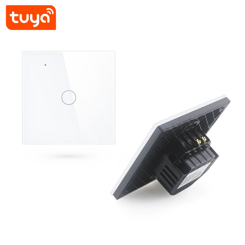 New Arrival Alexa/Google Assistance 1 Gang Switch Tuya Smart 1CH WIFI EU Touch Gang Switch PST-WT-E1