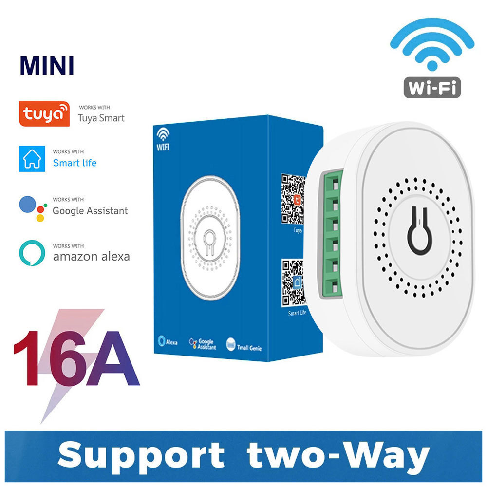 2023 New Design Tuya Smart Wi-Fi Mini 2CH Switch Work with Alexa/Google Assistance PST-TMW02