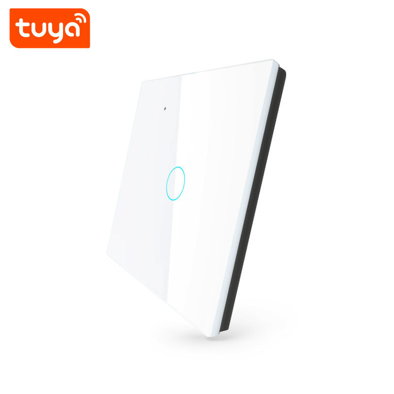 New Arrival Alexa/Google Assistance 1 Gang Switch Tuya Smart 1CH WIFI EU Touch Gang Switch PST-WT-E1