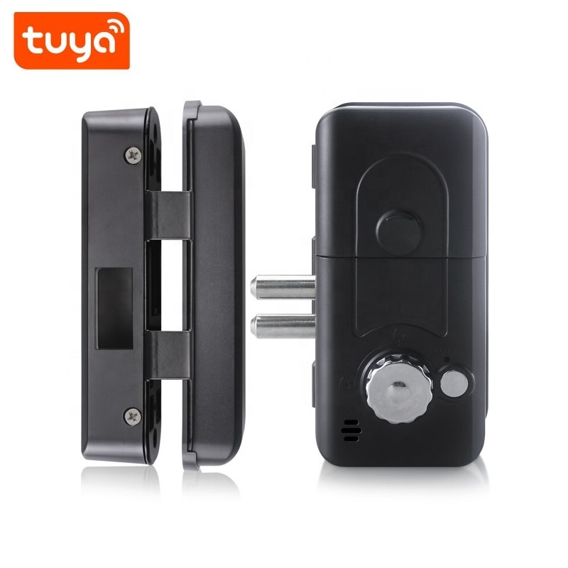 Home Security Apart Hotel Tuya Smart Biometric Fingerprint Glass Door Lock For Home PST-GL-B2