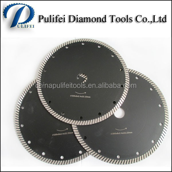 Handle Cutting Machine Saw Blade Turbo Segmented Hot Pressing Granite Diamond Cutting Blade